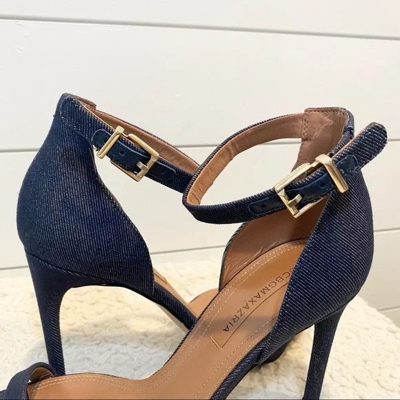 💕3/$50💕NWOT BcbgMaxAzria Denim Strap Heel Size 39 - Picture 6 of 14